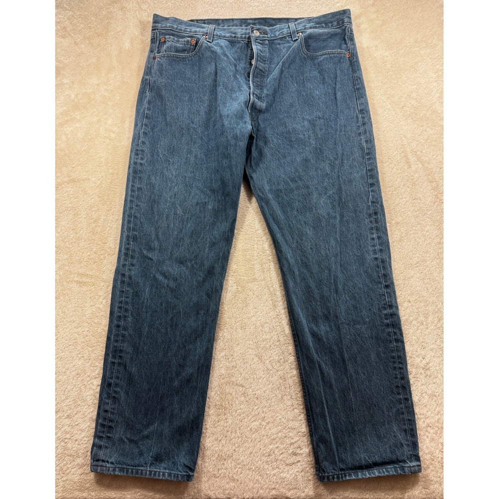 Levi's Mens 501 Straight Fit Button Fly Blue Jeans 42x34 Meas: 40x31.5